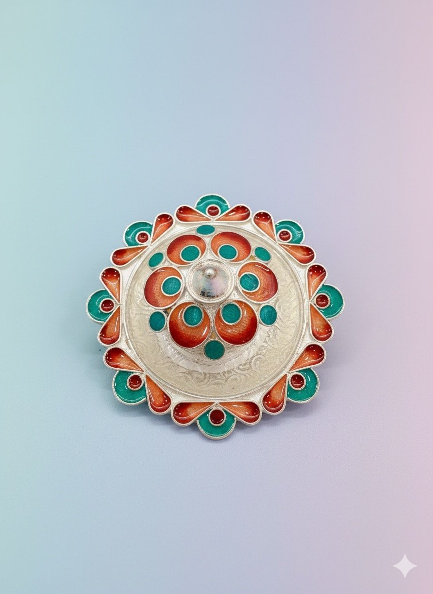 Elegant Enamel Designer  Sindhoor/Kumkum Box